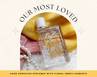 Custom Engraved Perfume Bottle Gift for Bride Mother of the
