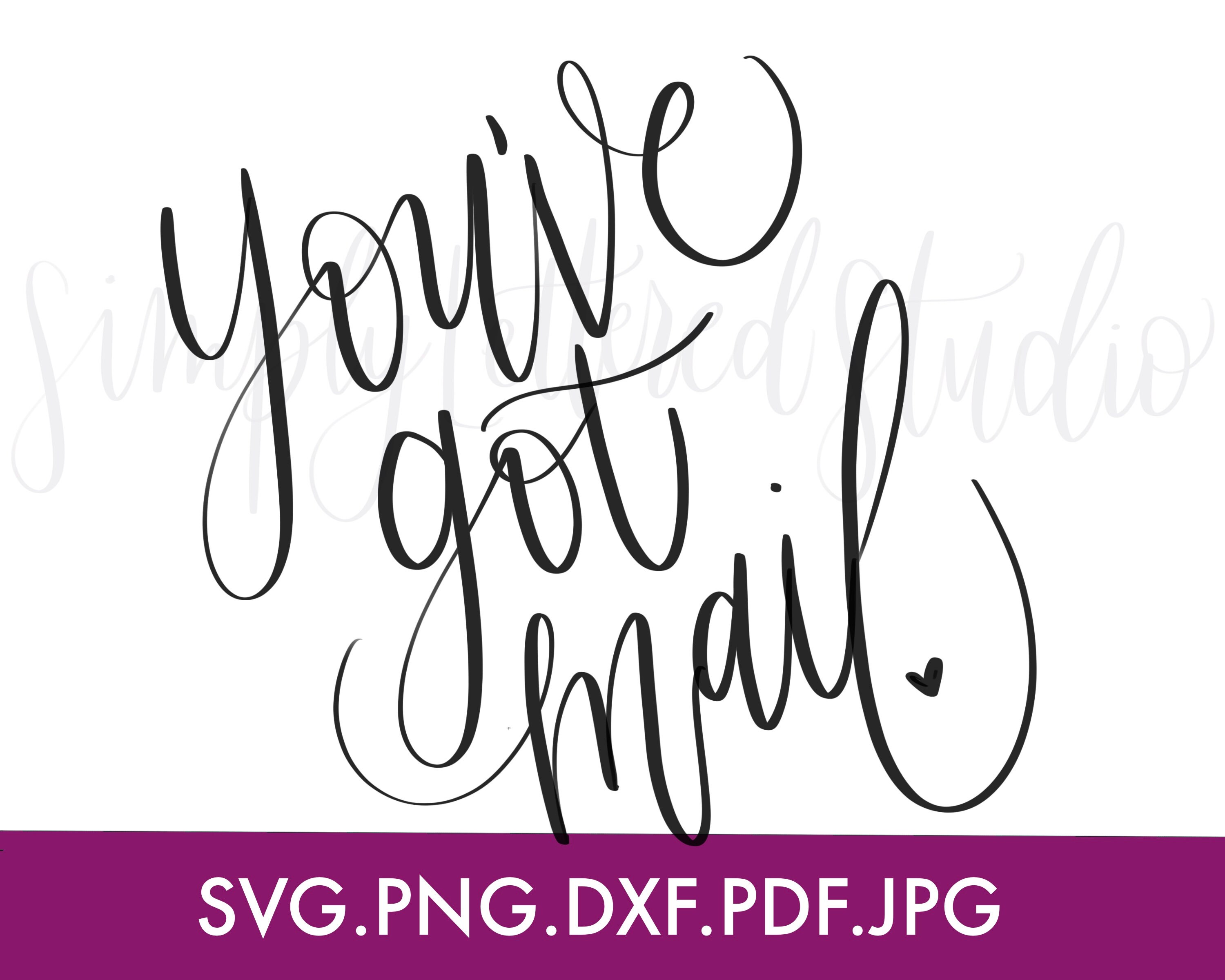 You've got mail mail svg office decal mailbox decal Etsy