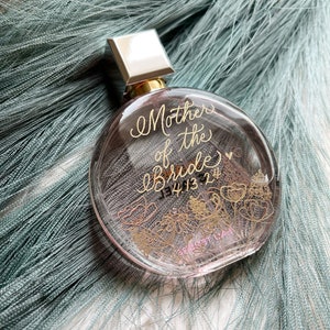 Personalized Engraved Perfume Bottle, Mother of the Bride Gift, Mother of the Groom Gift, Mother in Law Gift, Wedding Gift, Bridal Gift