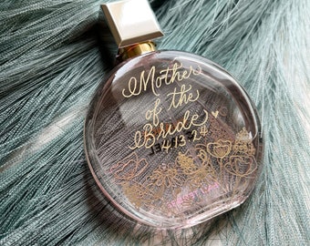 Personalized Engraved Perfume Bottle, Mother of the Bride Gift, Mother of the Groom Gift, Mother in Law Gift, Wedding Gift, Bridal Gift