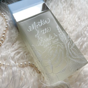 Customized Mother of the Bride Gift | Bride to be gift | Engraved Perfume Bottle | keepsake gift | custom grandmother gift personalized,