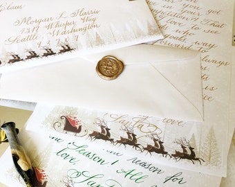 Authentic Santa Letter Hand Written | Christmas Eve Letter | Letter from Santa Claus | Custom Santa Letter | Christmas Calligraphy Letter
