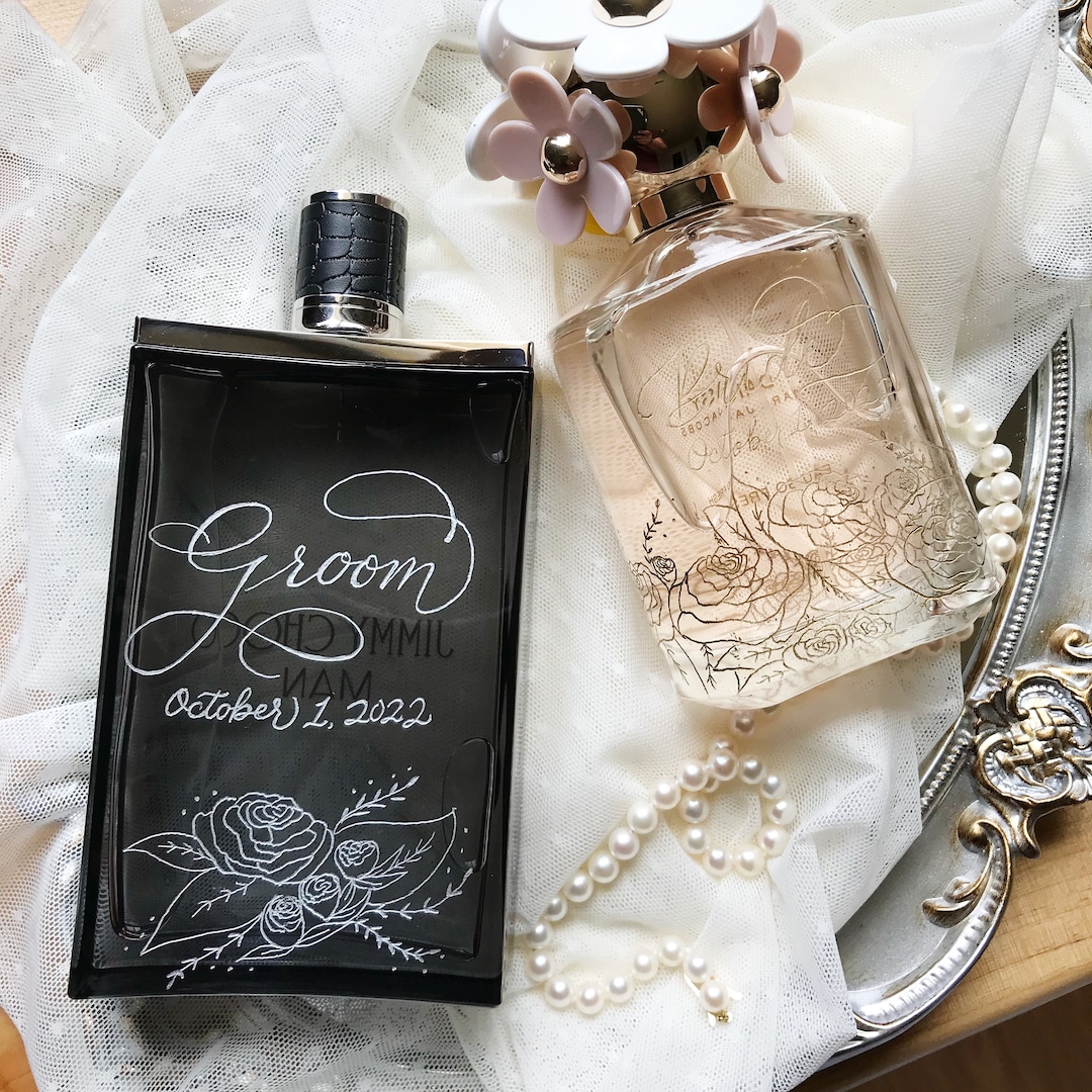 Floral Engraved Perfume Bottle Personalized Perfume Custom Perfume Engrave Fragrance Bottle Mother of the Bride Gift Bridal Party Party Etsy