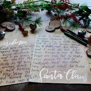 Santa Buchstabe Handgeschrieben Authentisch Personalisiert | Nordpol | Weihnachtszauber | Santas Zauberschlüssel | Einzelstück