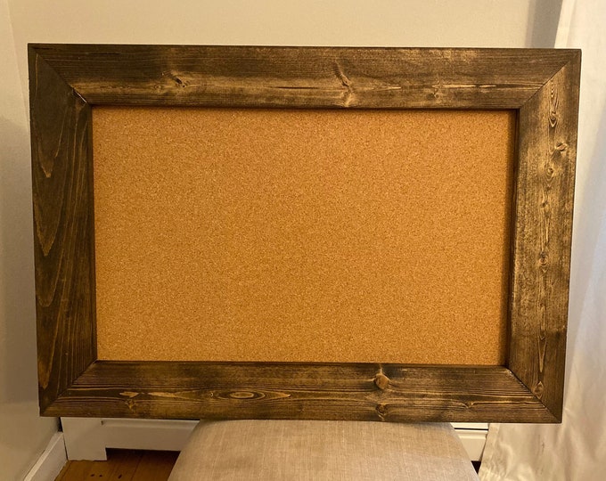 Modern Farmhouse Framed Cork Board Bulletin Board With Option to Personalize Multiple Colors