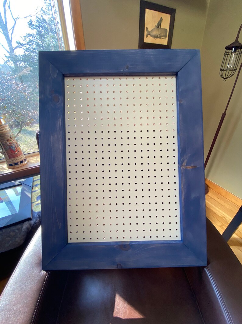Rustic Wood Framed Pegboard Farmhouse Pegboard Nursery Etsy