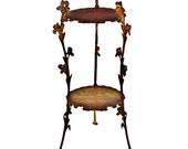 Vintage Metal Two Tier Plant Stand