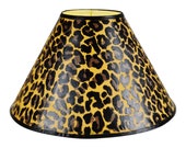 Vintage Hand Painted Animal Print Lamp Shade