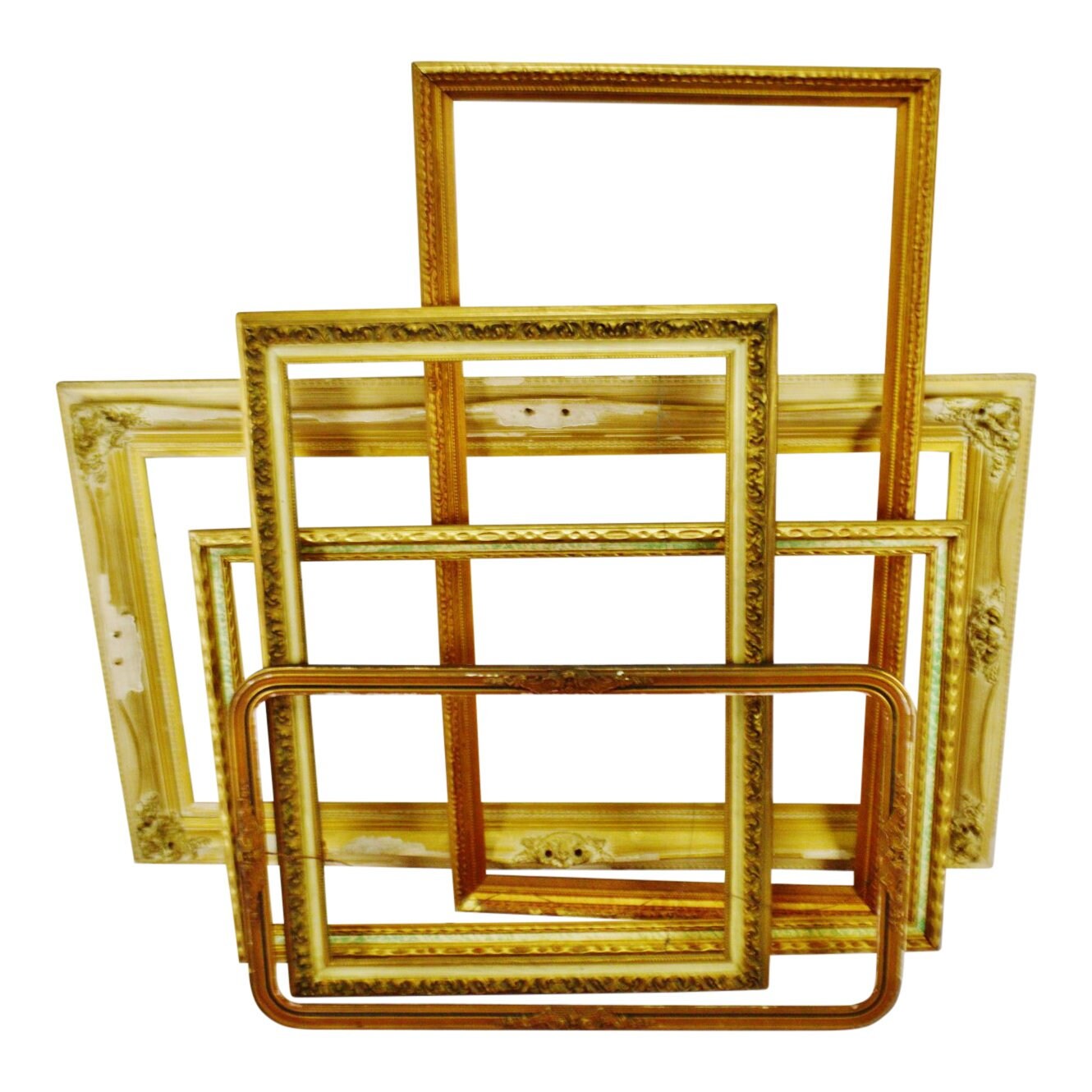 Vintage Large Wood Picture Frames Group of 5 Etsy