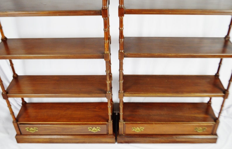 A Pair Vintage Ethan Allen Bookshelves