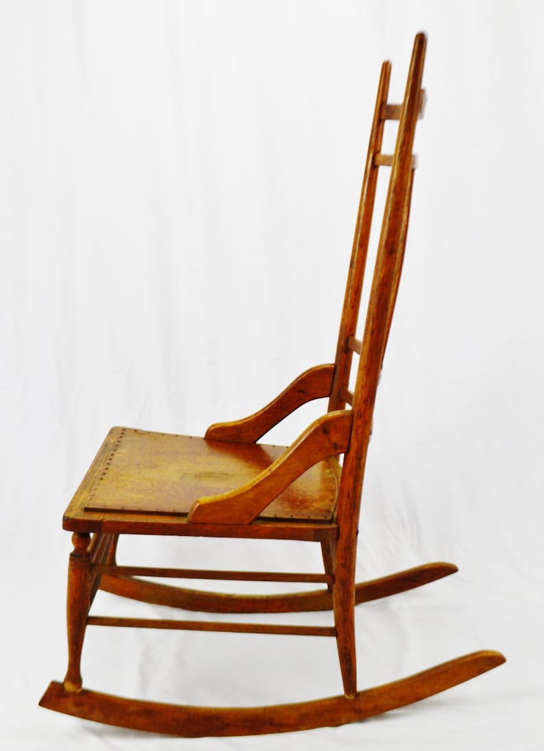 Antique Wood Spindle Back Rocking Chair MAKE FAIR OFFER - Etsy