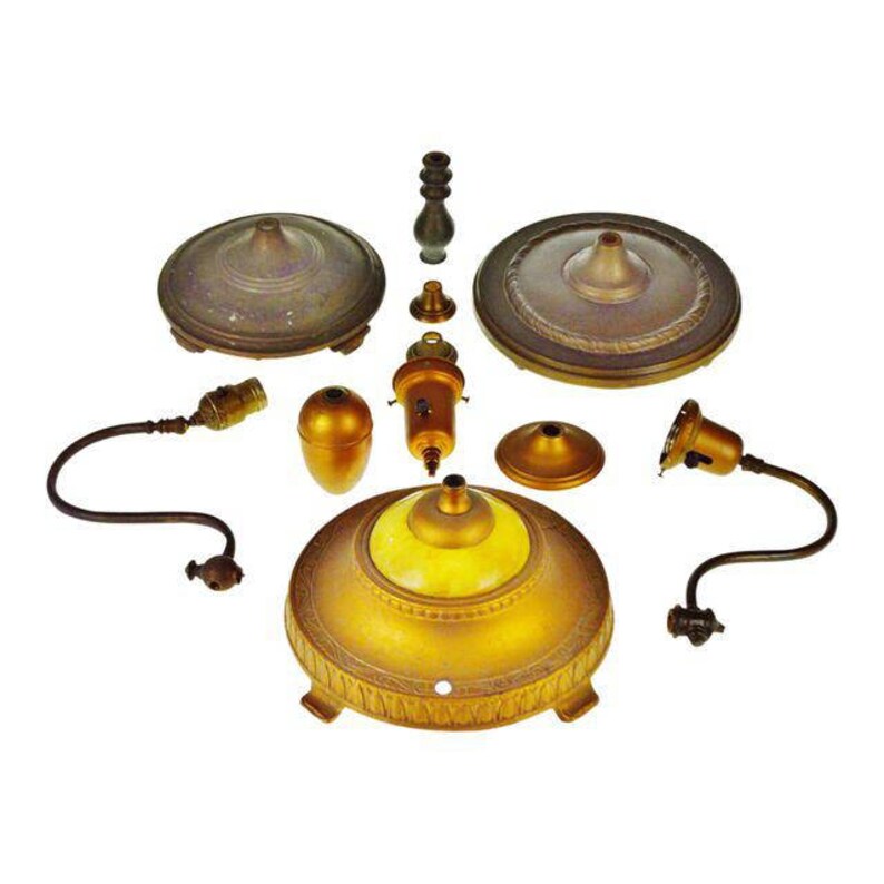 Vintage Floor Lamp Parts, Bases, Articulating Socket, Goose Neck Bridge