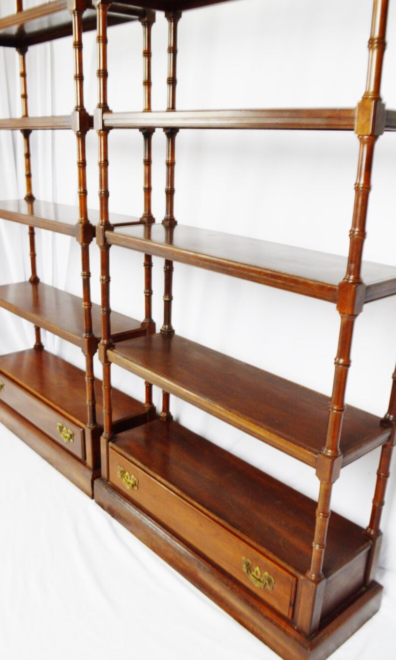 A Pair Vintage Ethan Allen Bookshelves