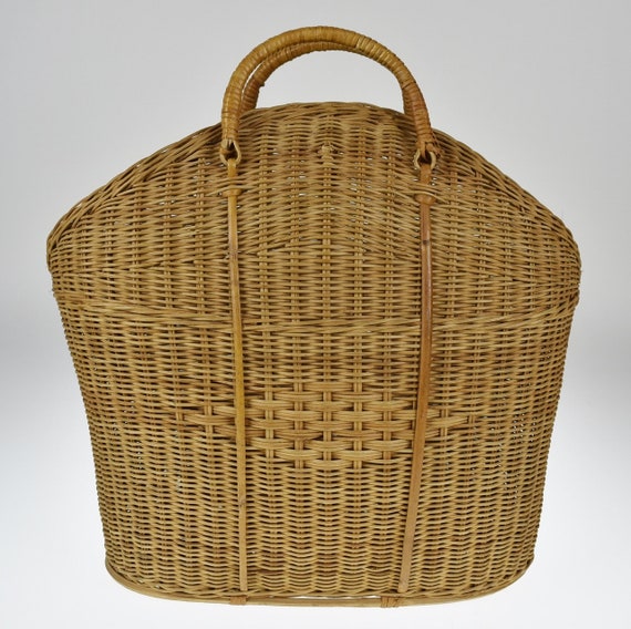 Vintage Wicker Tote Basket Gem