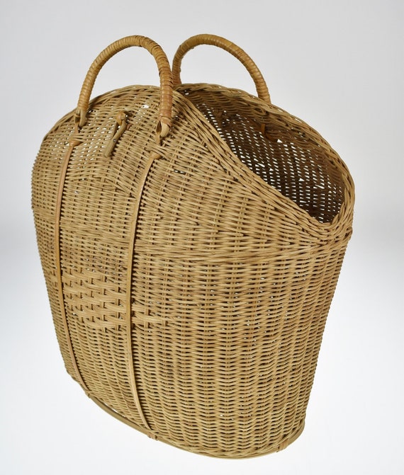 Vintage Wicker Tote Basket Gem