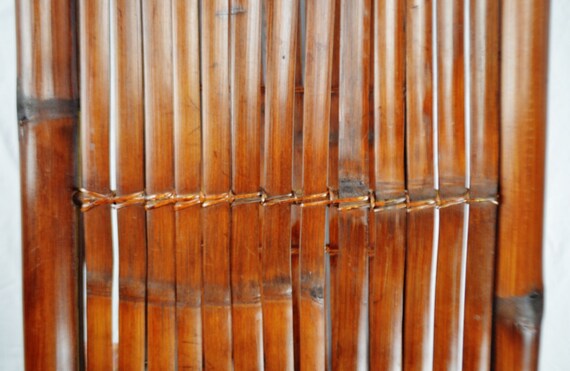 Vintage Bamboo And Rattan Hall Bench With Cushion Etsy