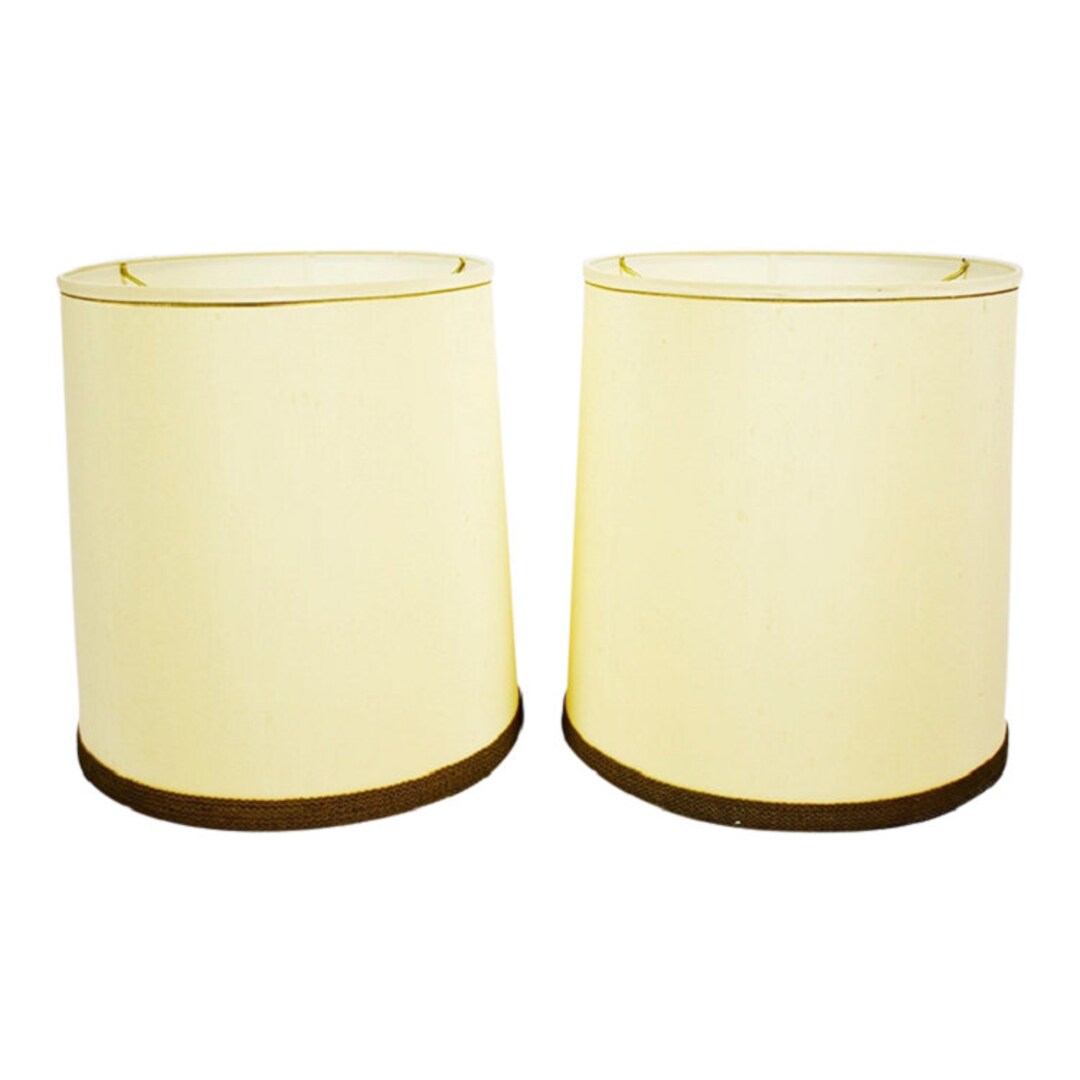 Vintage Stiffel Drum Lamp Shades A Pair Etsy