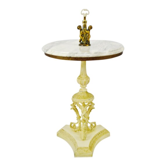 Hollywood Regency J B Van Sciver Co Marble Top Table Etsy