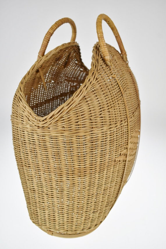 Vintage Wicker Tote Basket Gem