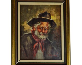 Vintage Framed Oil on Canvas Portrait Painting - Artist Signed - MAKE FAIR OFFER