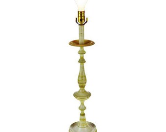 Vintage Tole Candlestick Lamp