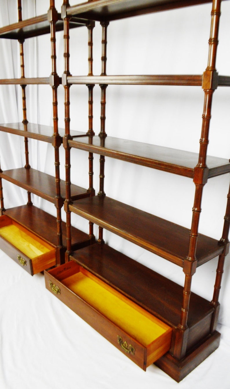 A Pair Vintage Ethan Allen Bookshelves