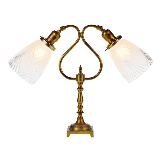 French Art Deco Dual Articulating Socket Desk Lamp Dual Articulating Socket Desk Lamp