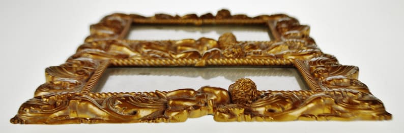 Vintage Resin Picture Frames with Cherub Design A Pair