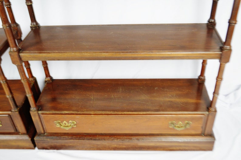 A Pair Vintage Ethan Allen Bookshelves