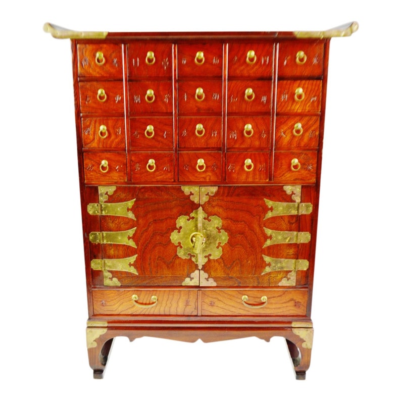 vintage chinese apothecary cabinet