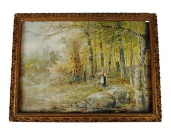 Early Maiden in Forest Framed Print