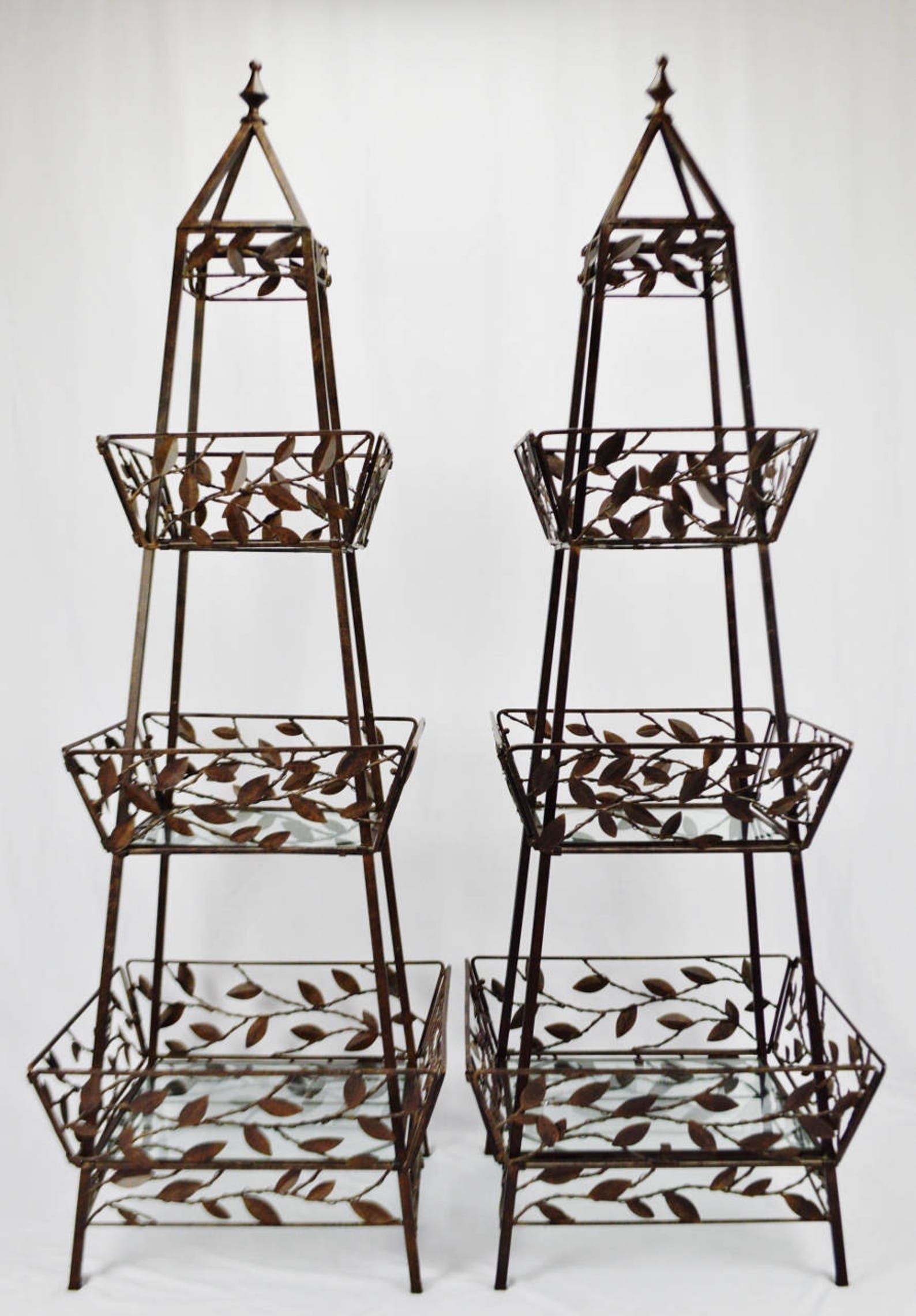 Vintage 6' Wrought Iron Folding Display Stand Obelisk Etagere - Etsy