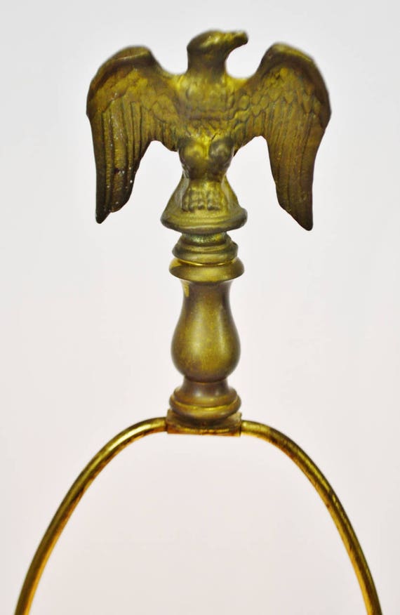 Vintage Porcelain And Brass Eagle Table Lamp With Finial - Eagle Finial For Lamp Vintage Porcelain And Brass Eagle Table Lamp With Finial - Eagle Finial For Lamp