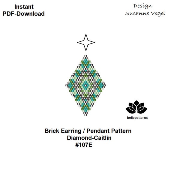 Ohrring Muster Brickpdf Etsy