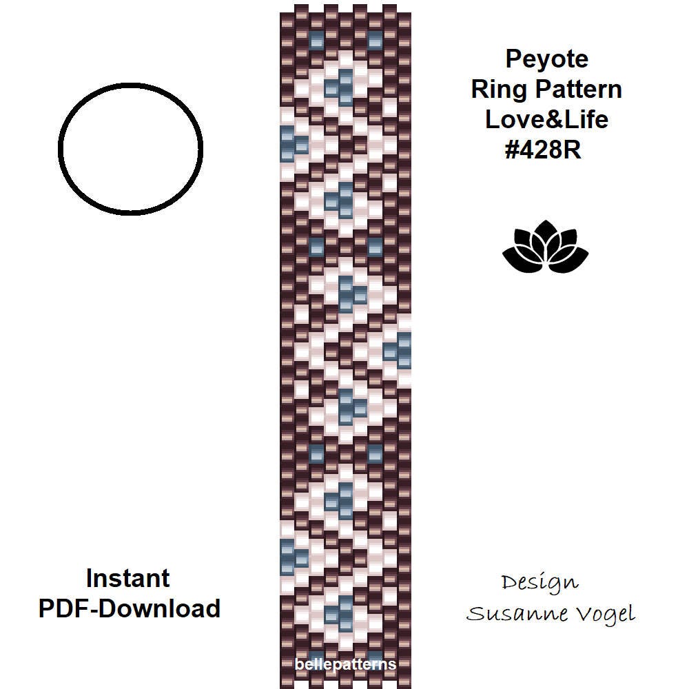 Peyote Patternpdf-download 428rbeading Patterndiybeaded | Etsy