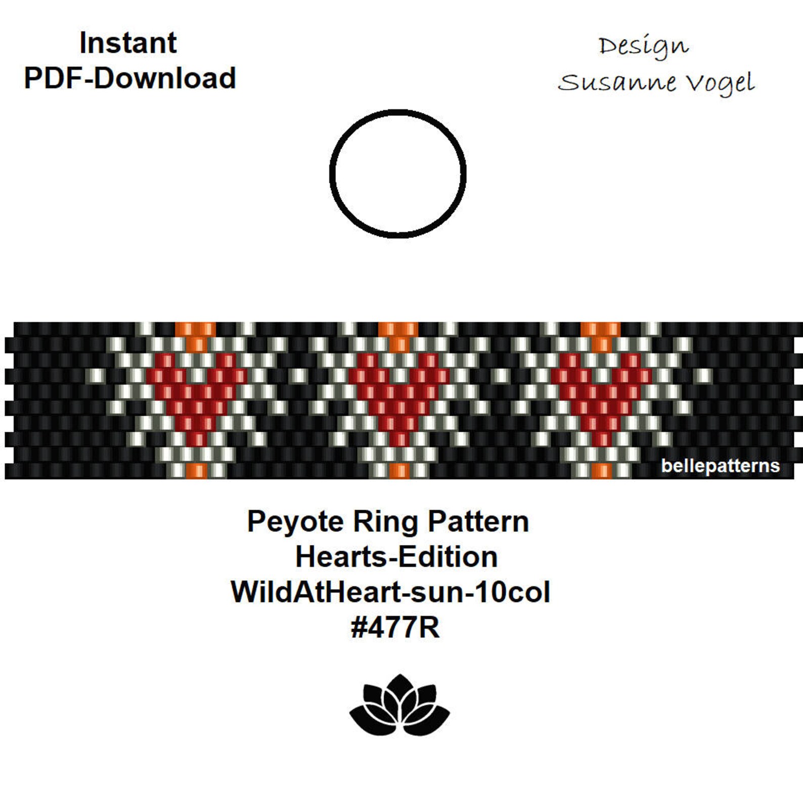 Peyote Patternpeyote Ring Patternpdf-download 477R 2 - Etsy