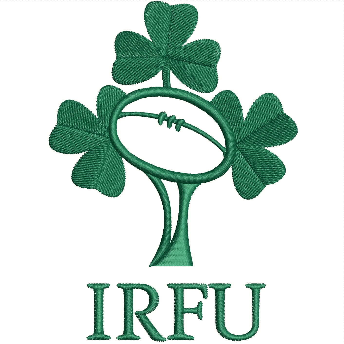 Shamrock Ireland Rugby Team Logo Embroidery Design Etsy