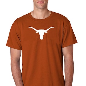 UT longhorns logo--- loghorn style logo- football tee