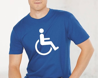 Handicapped symbol tee- graphic tshirt design, funny