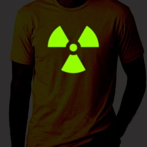 Glow in the dark Radiation symbol-Tshirt, cool,unique, design image 2