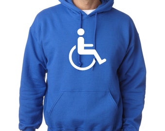 Handicapped symbol- vintage/retro style hoodie