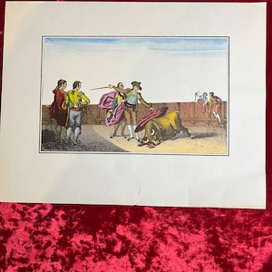 Two color bullfight  prints