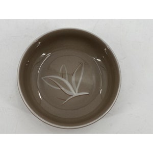 VTG Desert Dawn True Porcelain Hand Crafted Berry Bowl Small Brown White