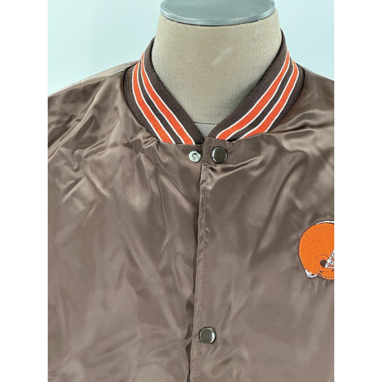 VTG Swingster Cleveland Browns Satin Bomber Jacket Brown