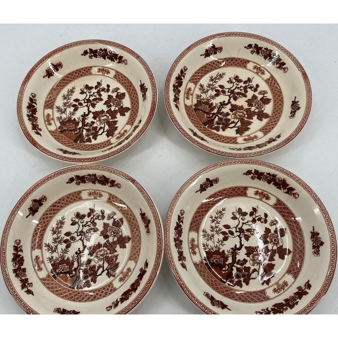 VTG Nasco Indian Tree Transferware Round Dessert Soup Bowls Set of (4 ...