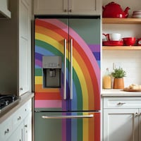 Magnetic Fridge Wrap Custom, Refrigerator Wrap Vinyl Magnets side by ...