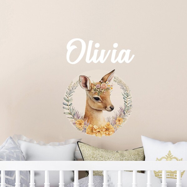Fawn Wall Decal Etsy