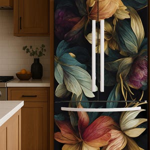 Refrigerator door covers. Refrigerator decals. Removable Fridge decal for Side-by-Side, French Door, etc.