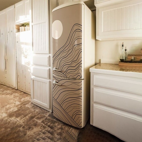 Refrigerator Wrap Vinyl Etsy