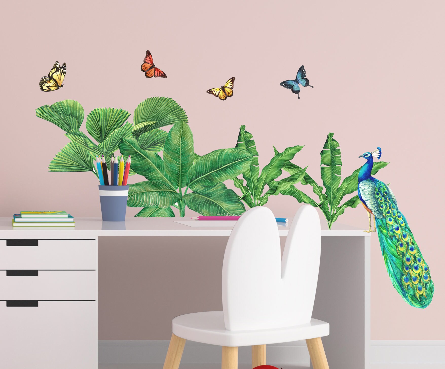 Jungle Theme Decor Jungle Leaves Decals Jungle Nursery Etsy